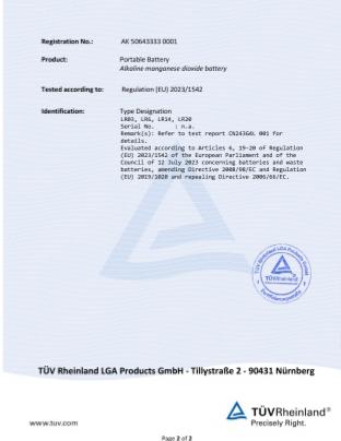 TIANQIU certification