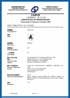 TIANQIU international trademark registration